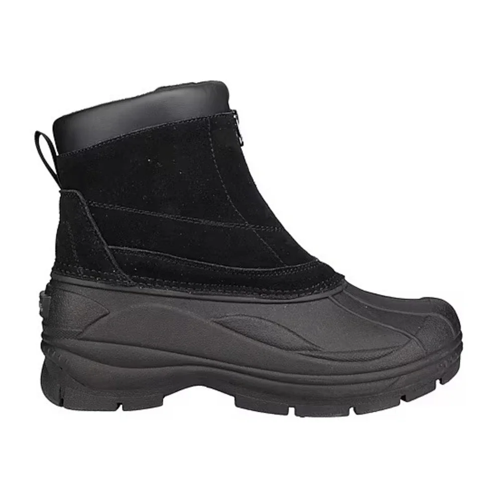 Weatherproof Mens Benson Waterproof Black Zip Winter Duck Boots Size 13 Medium